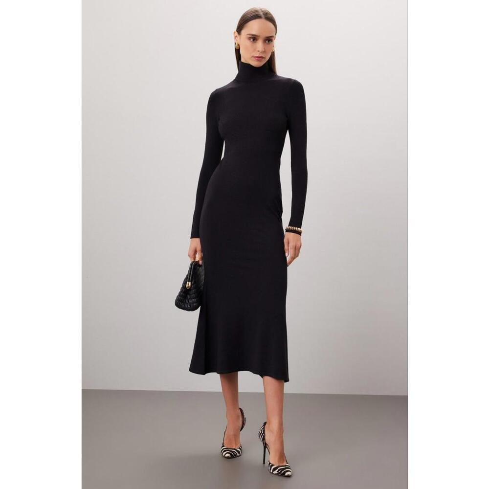 TOCCIN x RTR Ribbed Turtleneck Gray Dress Size M